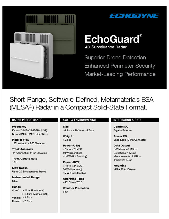 EchoGuard Radar Specs
