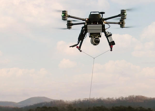 EchoFlight radar mounted to tethered drone