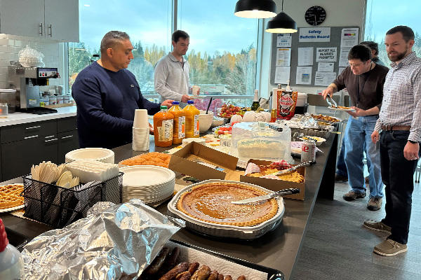 Employees celebrating 2023 Thanksgiving